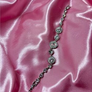 Givenchy RARE Vintage Swarovski Crystal Pave Silver Bracelet BRAND NEW